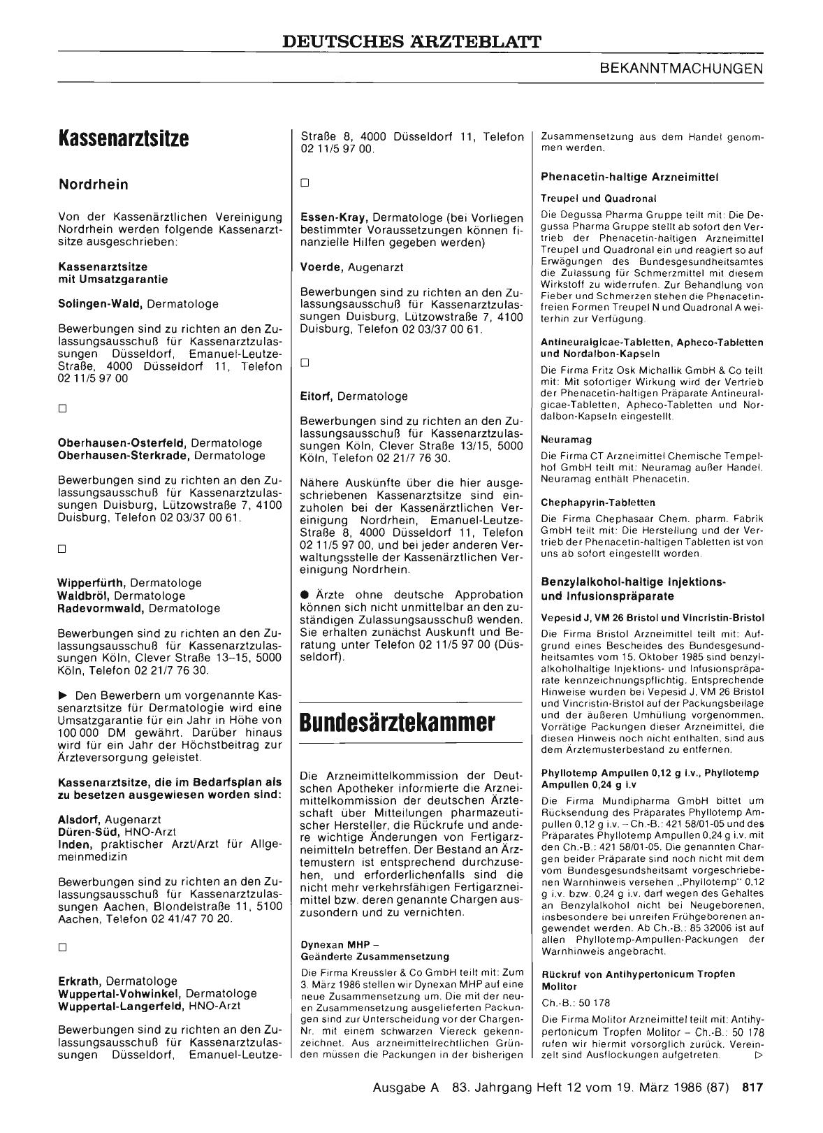 Vorschauseite 1: Durchsicht des Ärztemusterbestandes