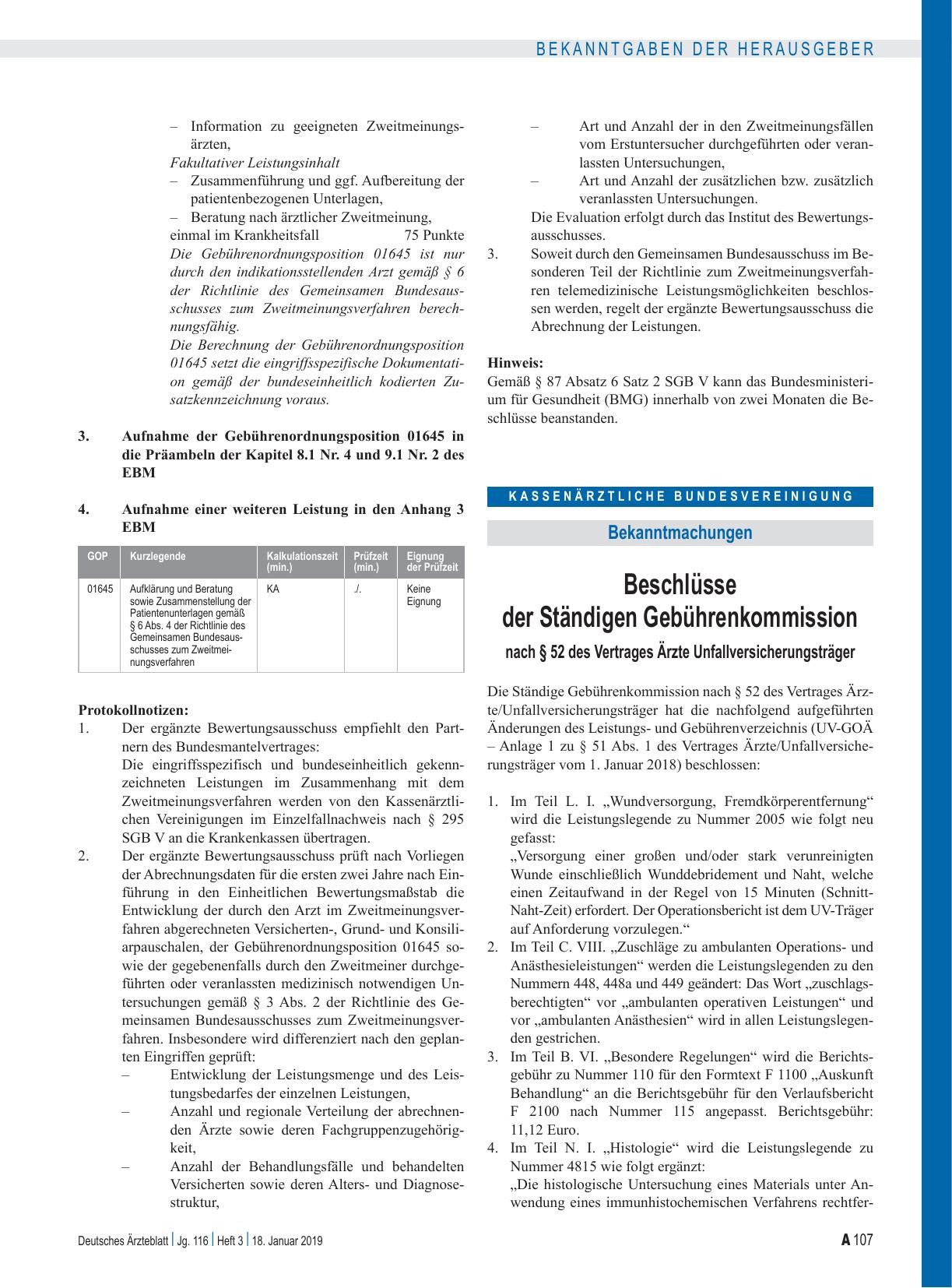 Vorschauseite 3: Beschluss des ergänzten Bewertungsausschusses zur Vergütung der Leistungen der ambulanten spezialfachärztlichen Versorgung