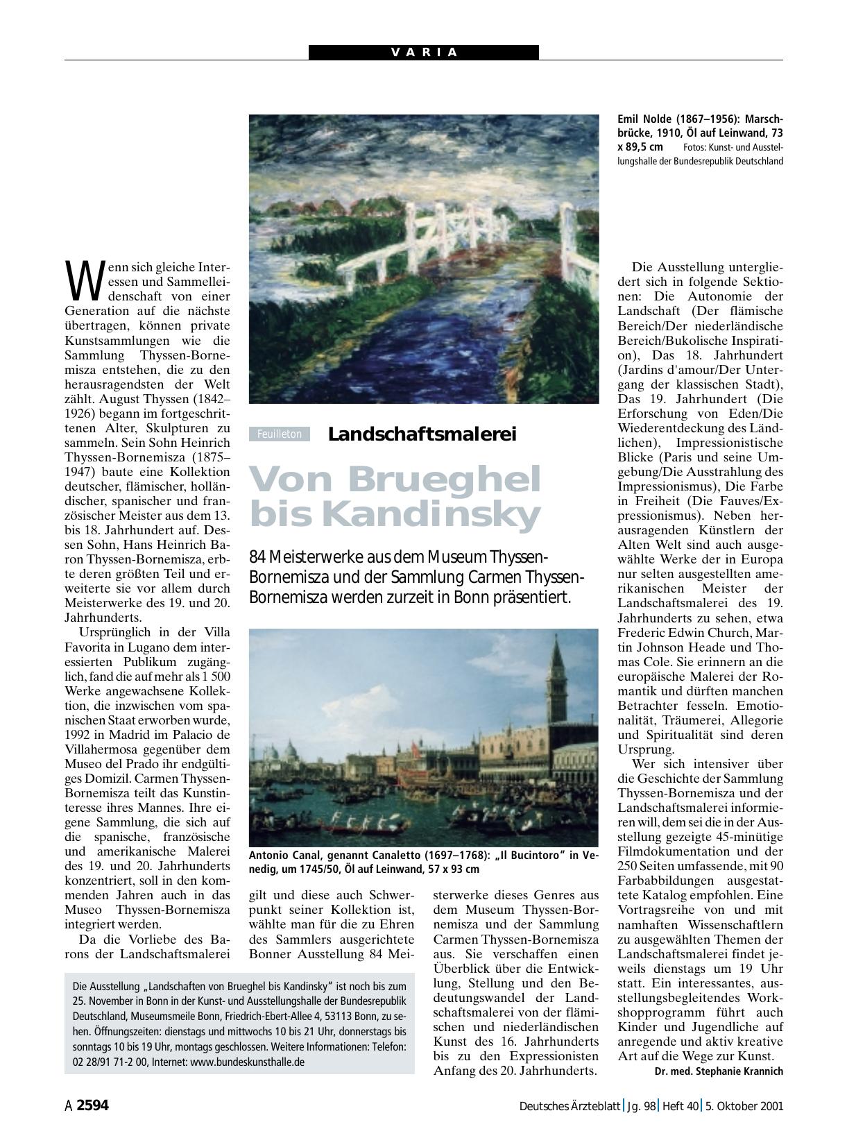Vorschauseite 1: Landschaftsmalerei: Von Brueghel bis Kandinsky