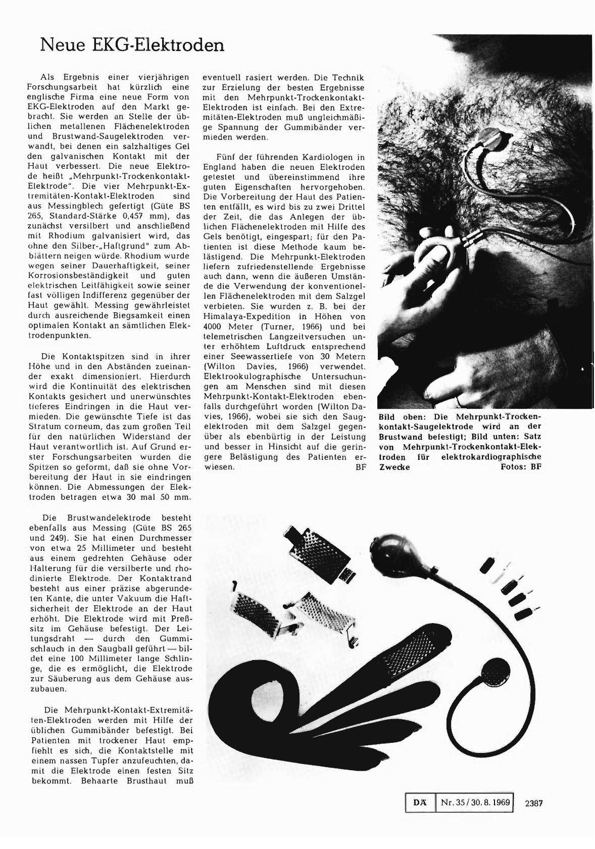 Vorschauseite 1: Neue EKG-Elektroden
