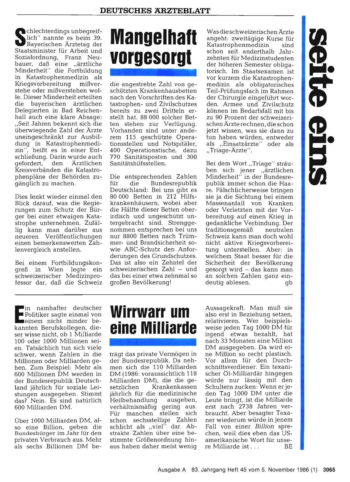 Vorschauseite 1: Wirrwarr um eine Milliarde