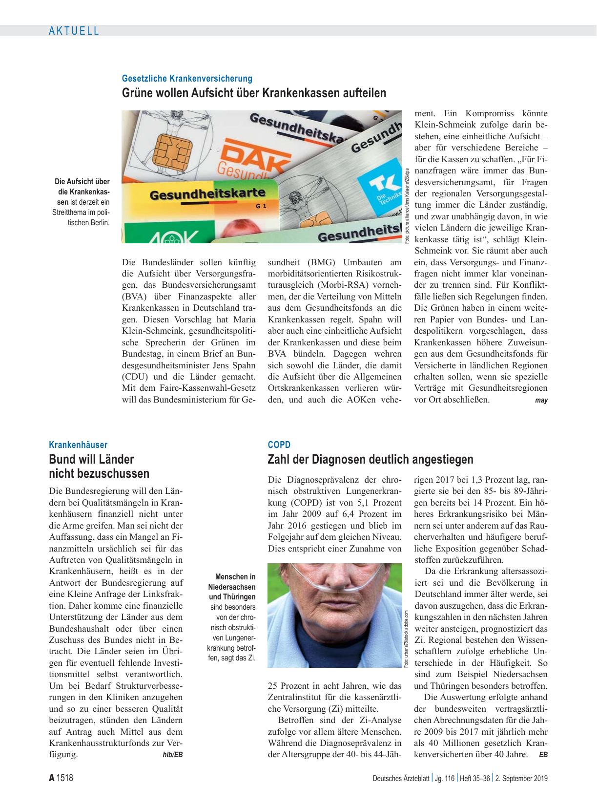 Vorschauseite 1: COPD: Zahl der Diagnosen deutlich angestiegen