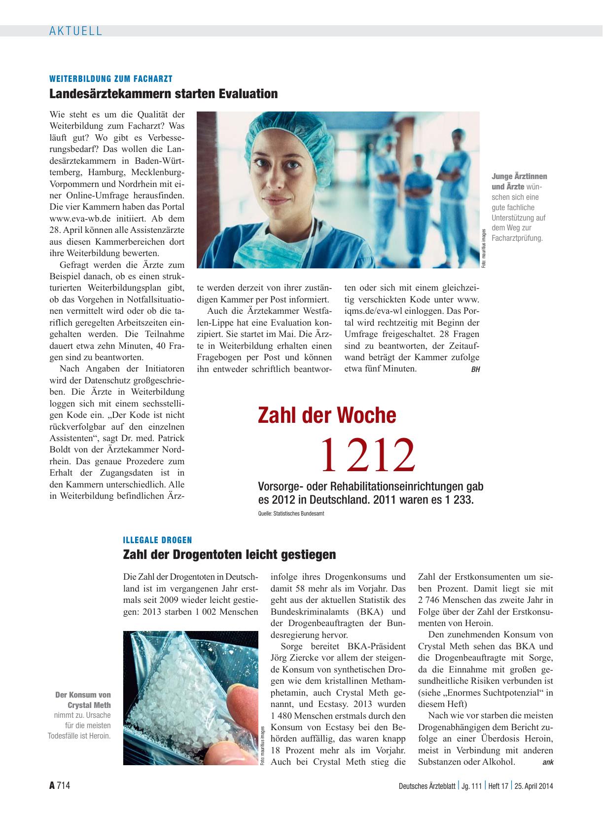 Vorschauseite 1: Weiterbildung zum Facharzt: Landesärztekammern starten Evaluation