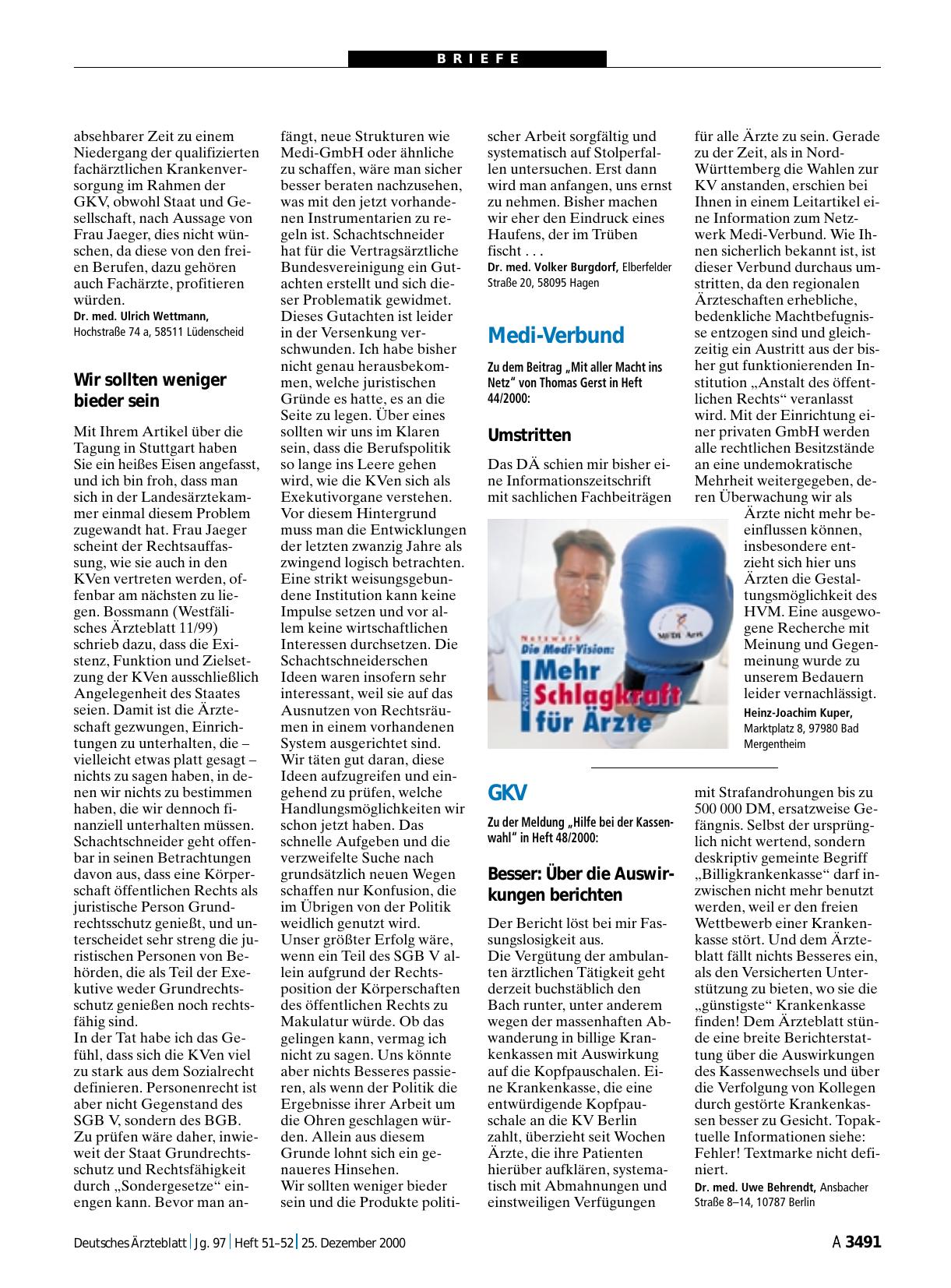 Vorschauseite 1: Medi-Verbund: Umstritten
