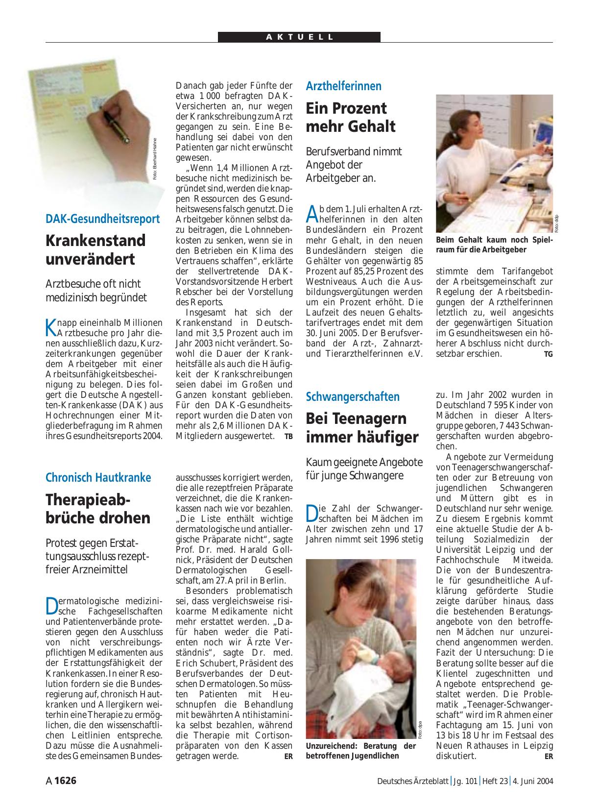 Vorschauseite 1: Arzthelferinnen: Ein Prozent mehr Gehalt
