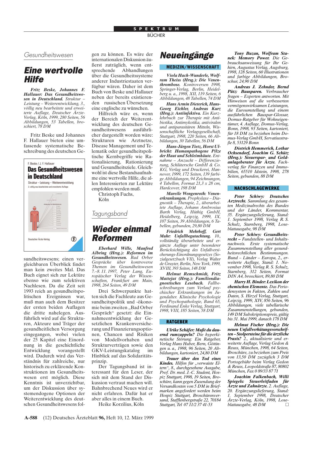 Vorschauseite 1: Das Gesundheitswesen in Deutschland