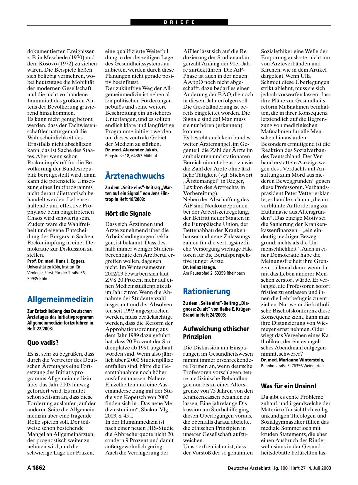 Vorschauseite 1: Rationierung Was für ein Unsinn!