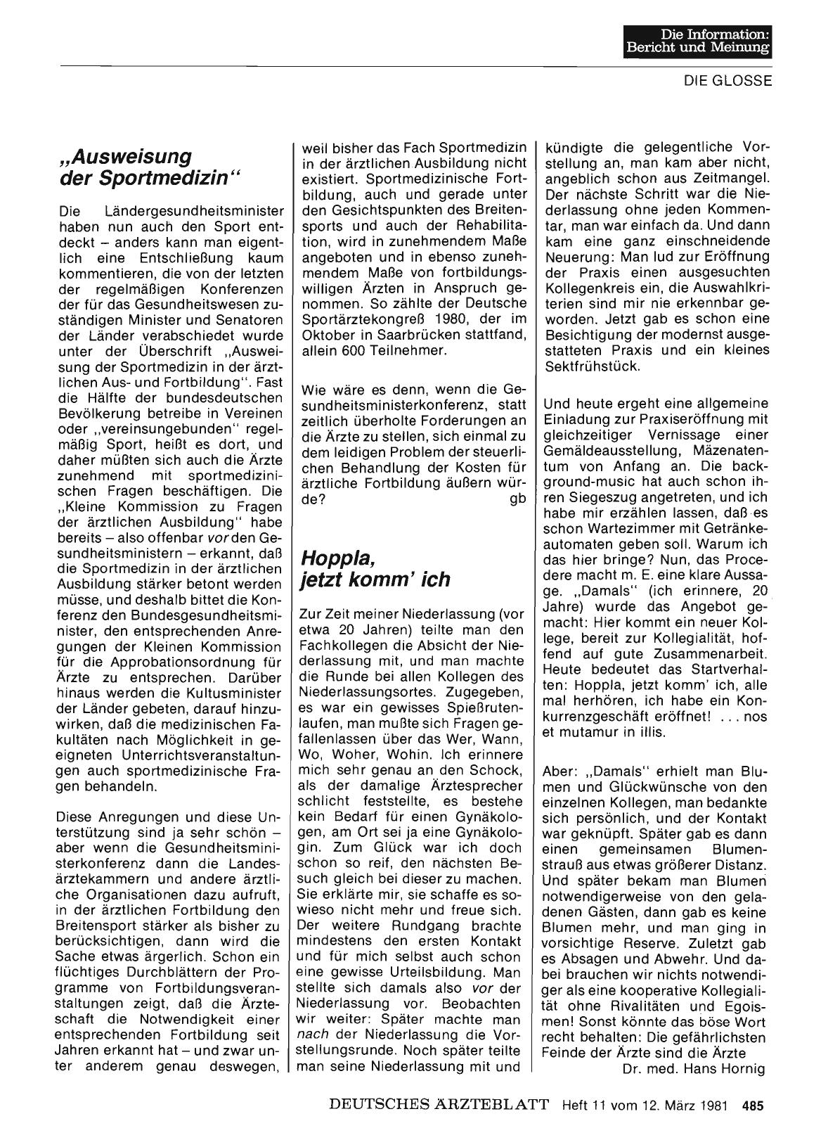 Vorschauseite 1: „Ausweisung der Sportmedizin”