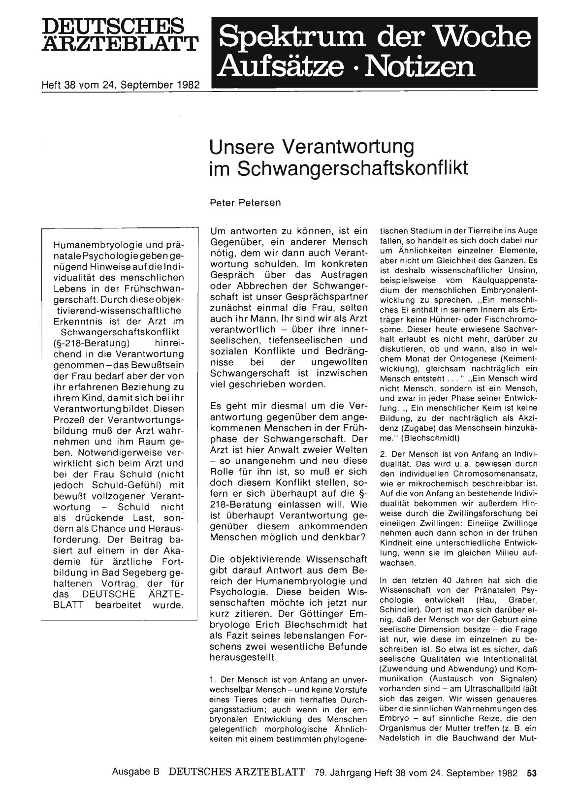 Vorschauseite 1: Unsere Verantwortung im Schwangerschaftskonflik