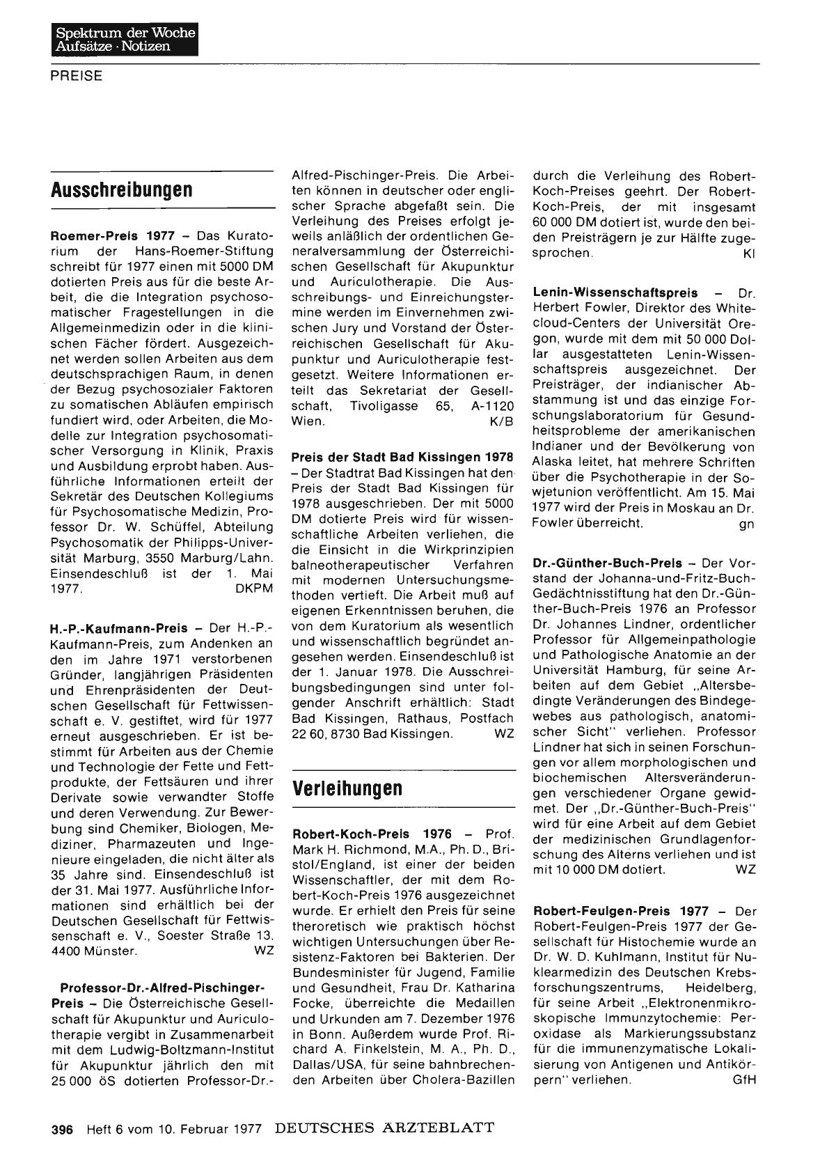 Vorschauseite 1: Ausschreibungen