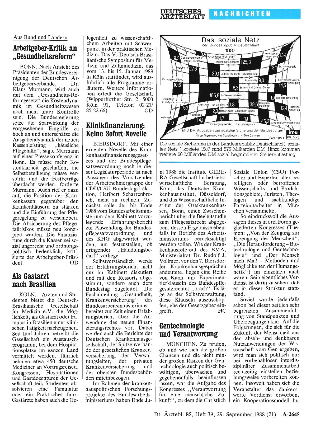 Vorschauseite 1: Arbeitgeber-Kritik an „Gesundheitsreform