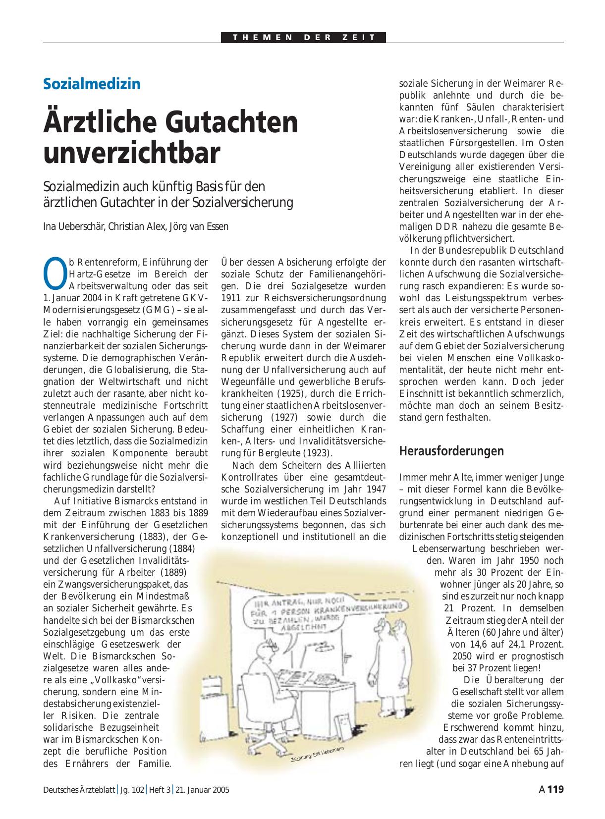 Vorschauseite 1: Sozialmedizin: Ärztliche Gutachten unverzichtbar