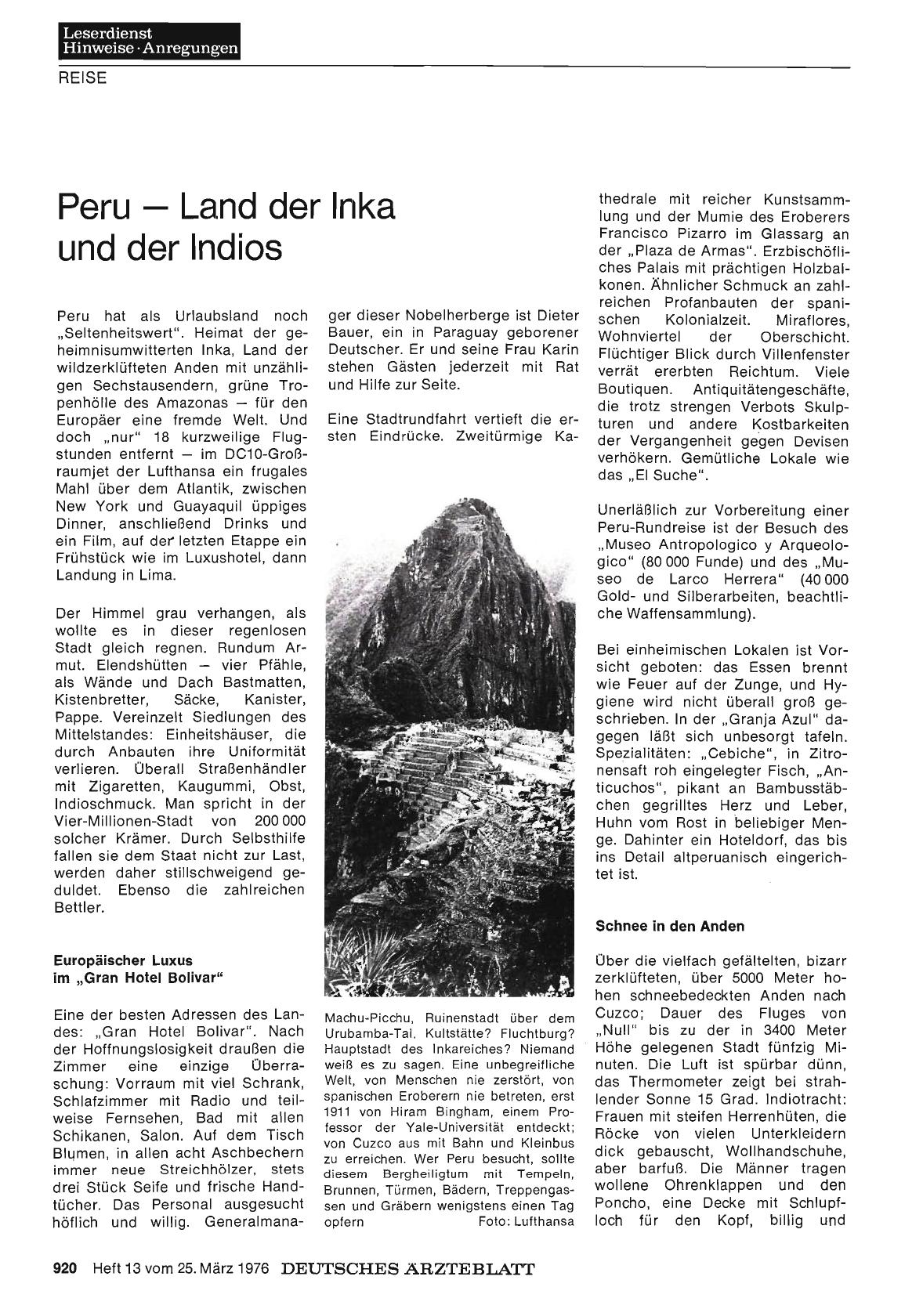 Vorschauseite 1: Peru Land der Inka und der Indios