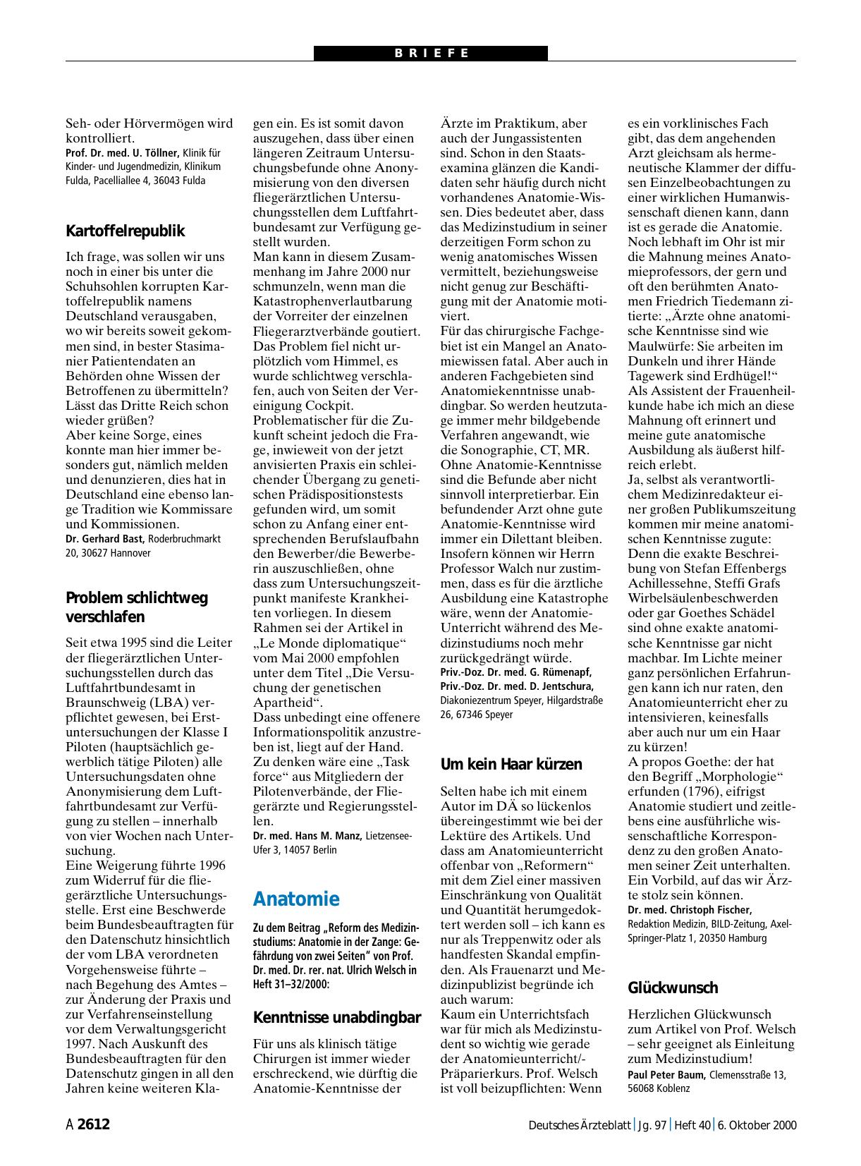 Vorschauseite 1: Flugmedizin: Kartoffelrepublik