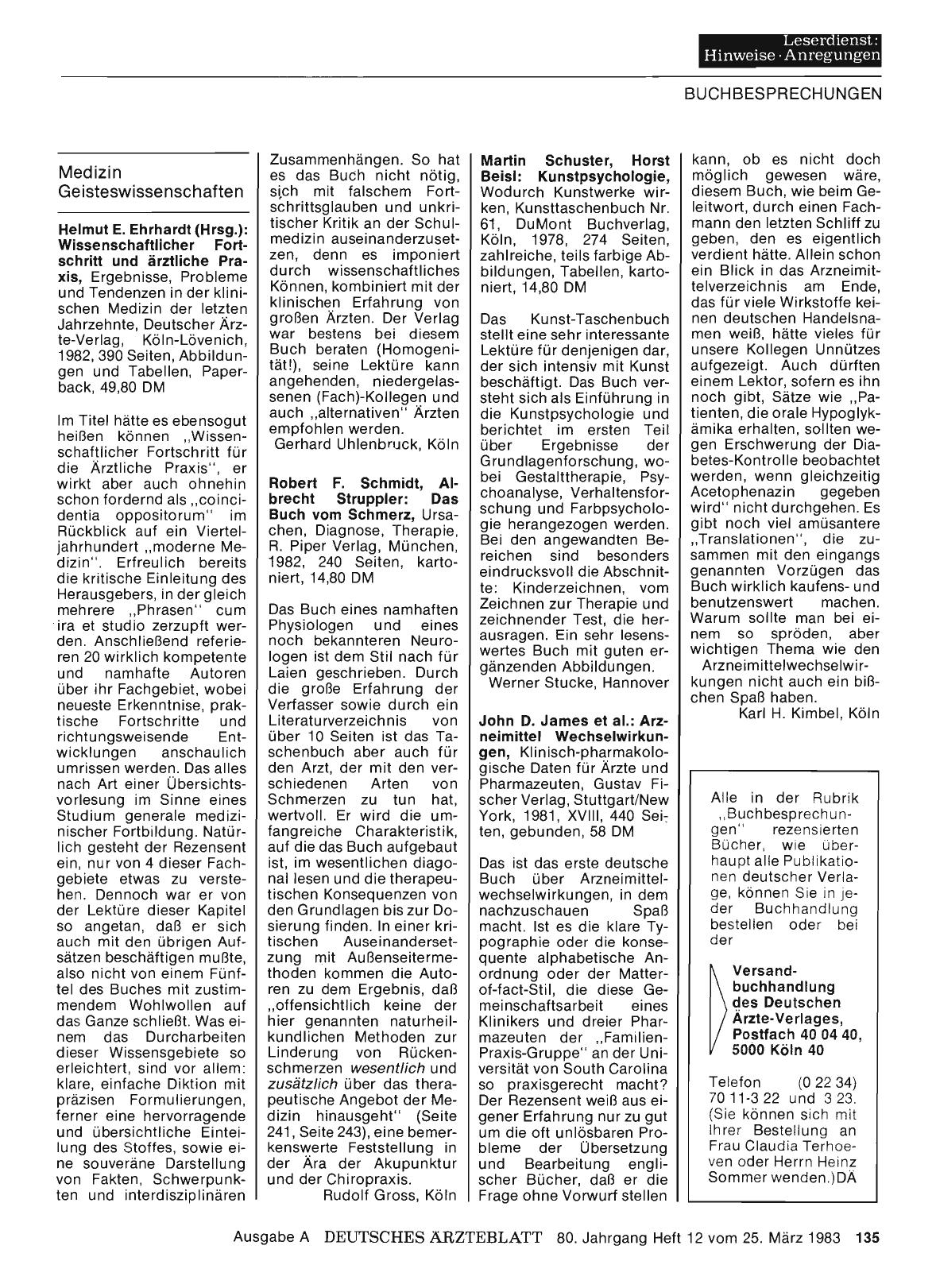 Vorschauseite 1: Medizin — Geisteswissenschaften