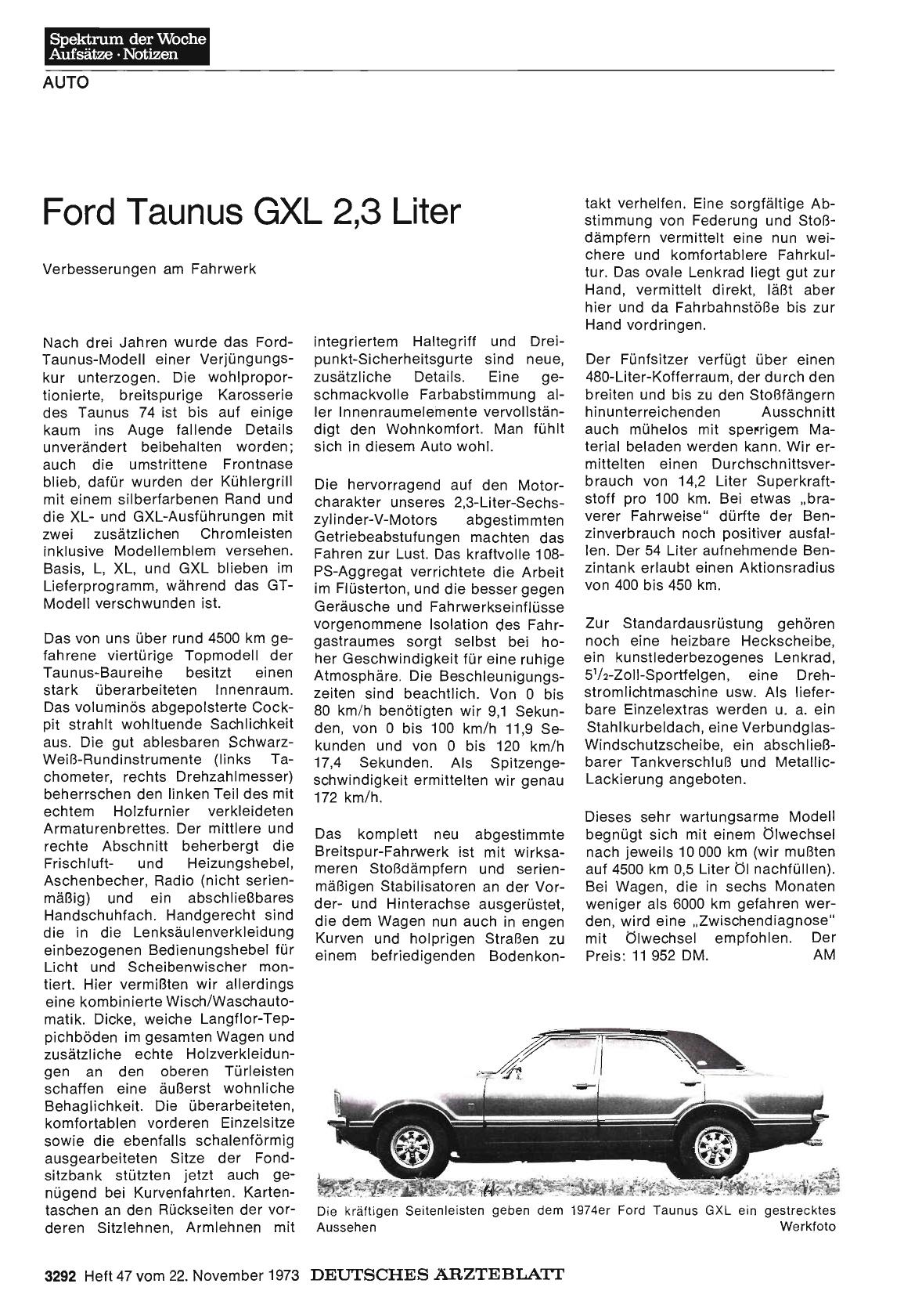 Vorschauseite 1: Ford Taunus GXL 2, 3 Liter
