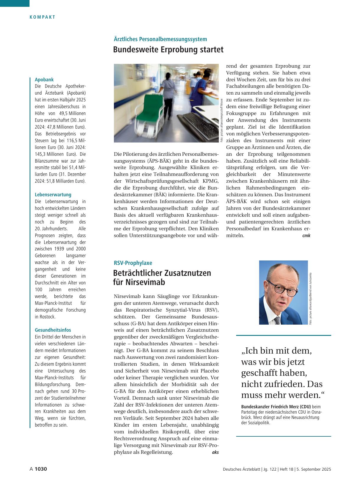 Vorschauseite 1: RSV-Prophylaxe: Beträchtlicher Zusatznutzen für Nirsevimab