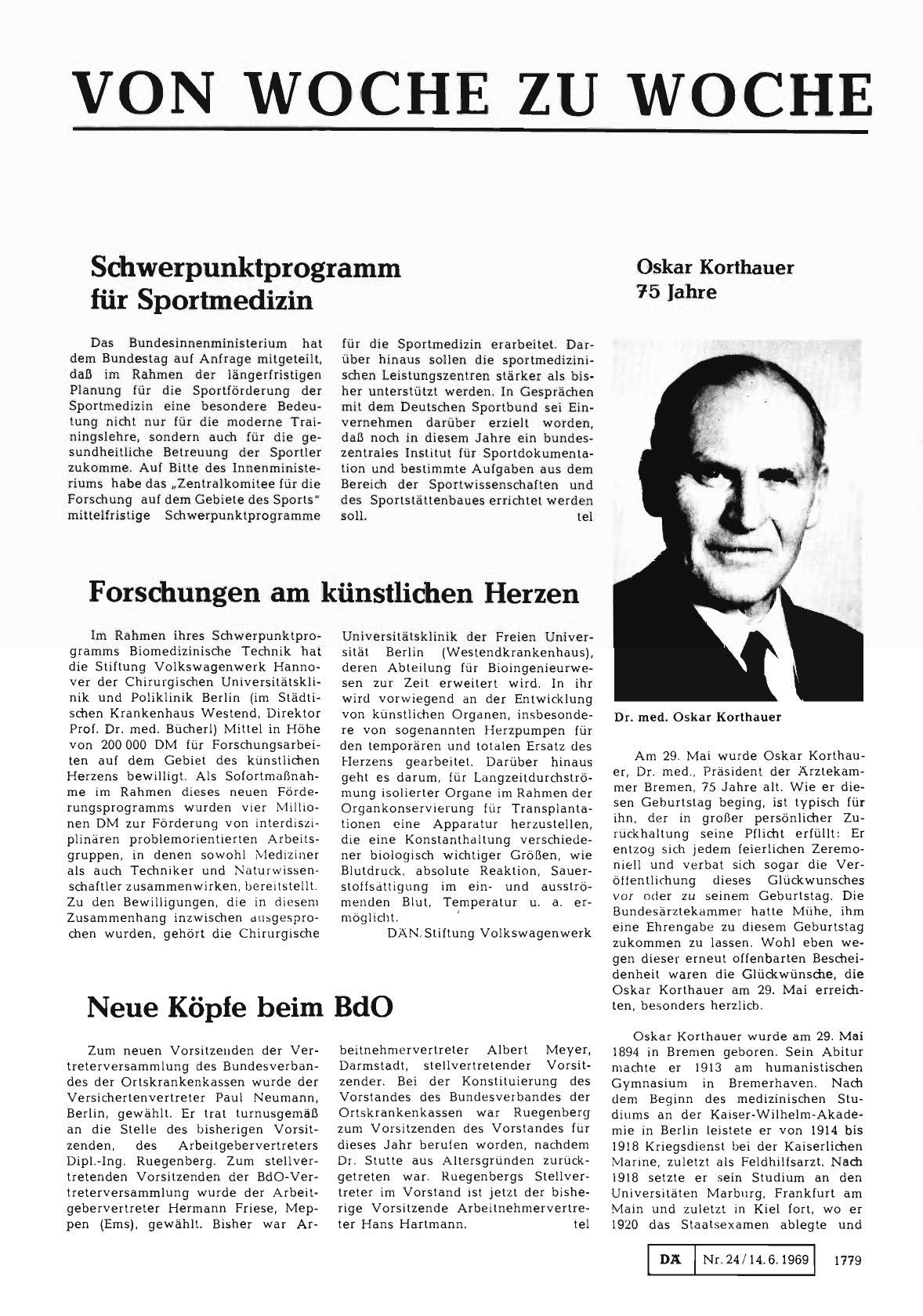 Vorschauseite 1: Schwerpunktprogramm für Sportmedizin