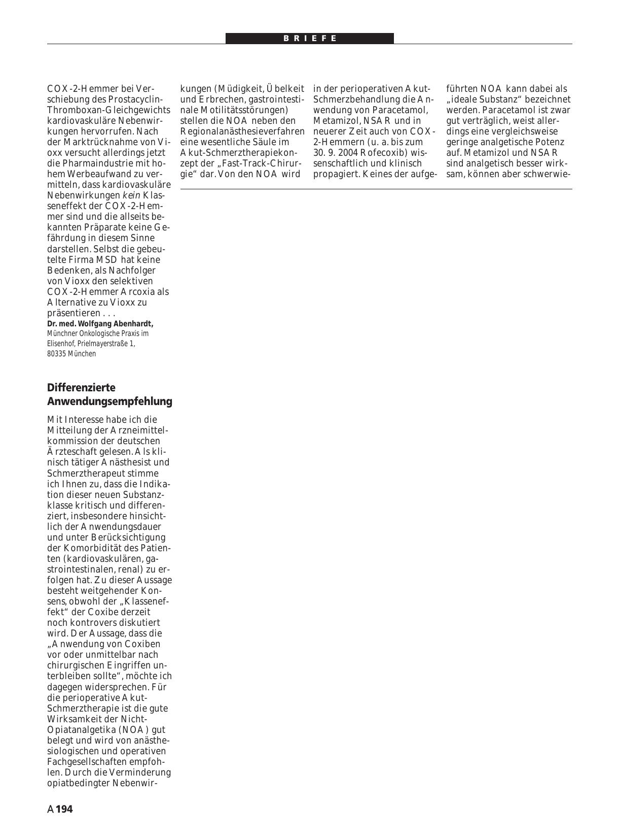 Vorschauseite 1: UAW-Datenbank: Differenzierte Anwendungsempfehlung