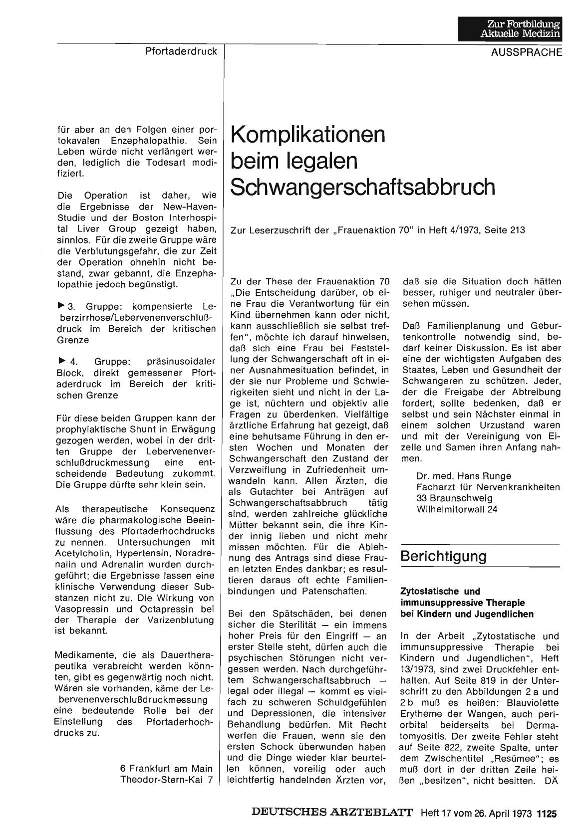 Vorschauseite 1: Komplikationen beim legalen Schwangerschaftsabbruch