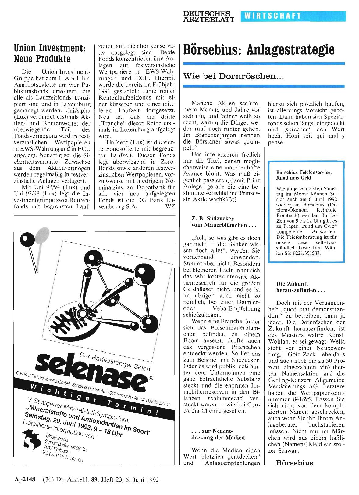 Vorschauseite 1: Börsebius: Anlagestrategie: Wie bei Dornröschen. ..
