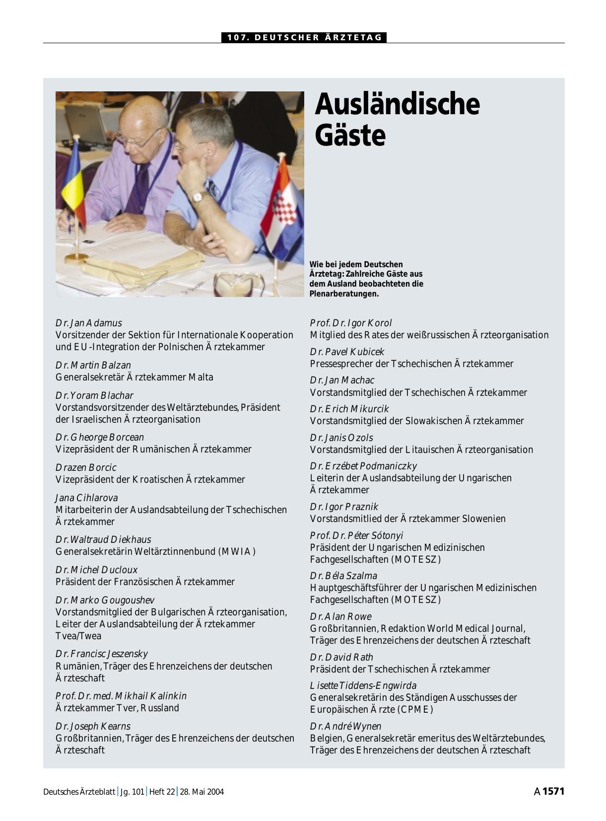 Vorschauseite 1: Ausländische Gäste