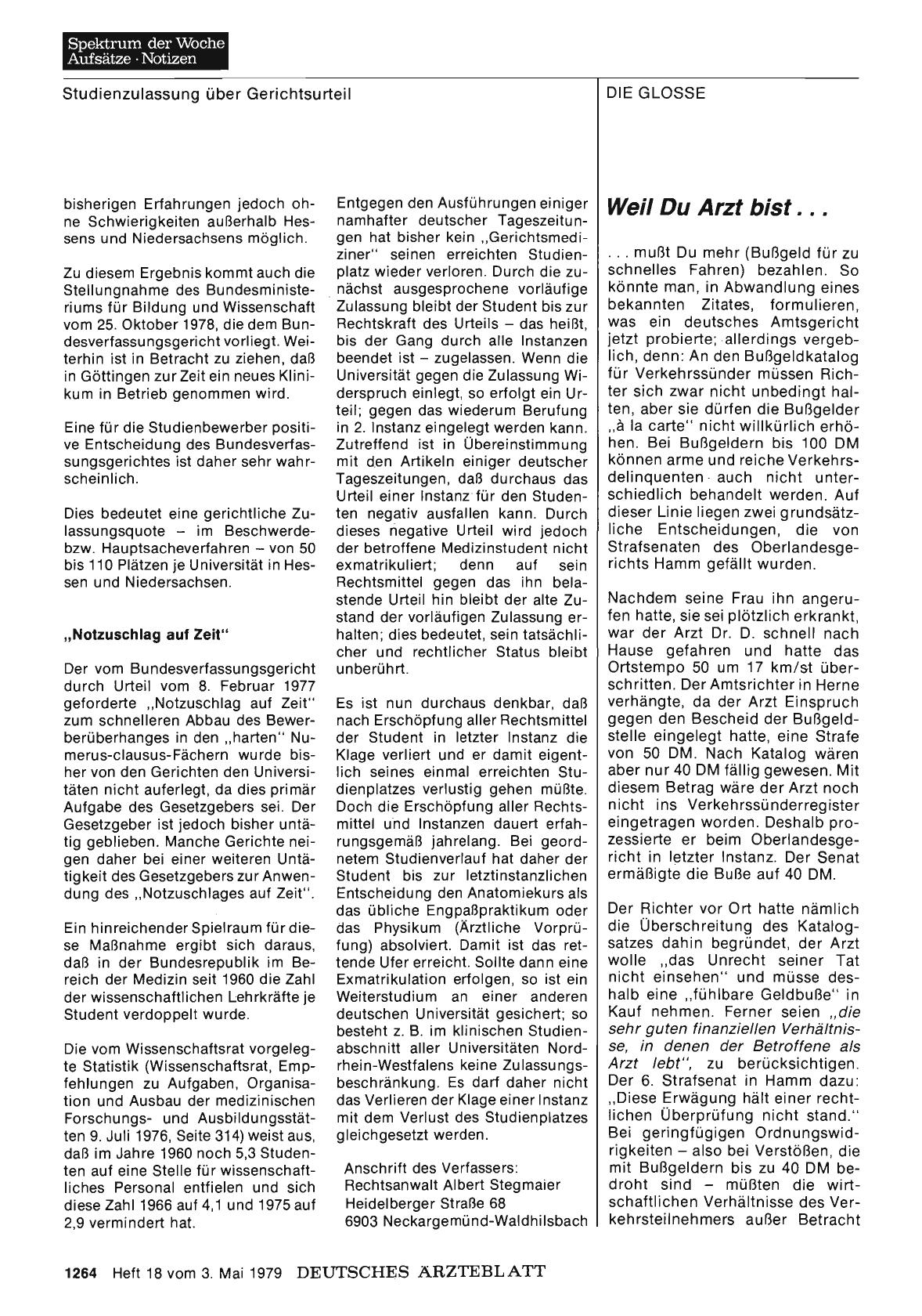 Vorschauseite 1: Weil Du Arzt bist. ..