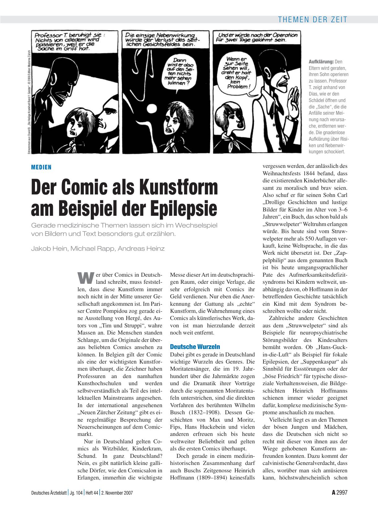 Vorschauseite 1: Medien: Der Comic als Kunstform am Beispiel der Epilepsie