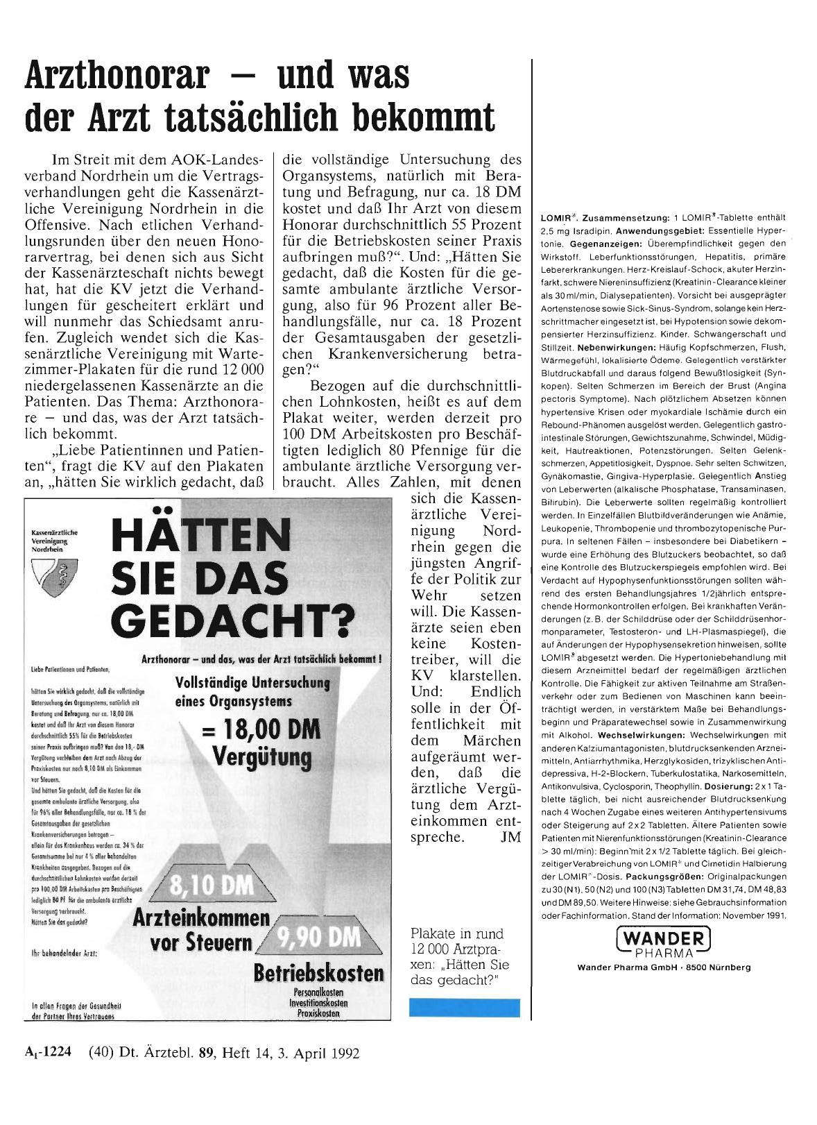 Vorschauseite 1: Arzthonorar - und was der Arzt tatsächlich bekommt