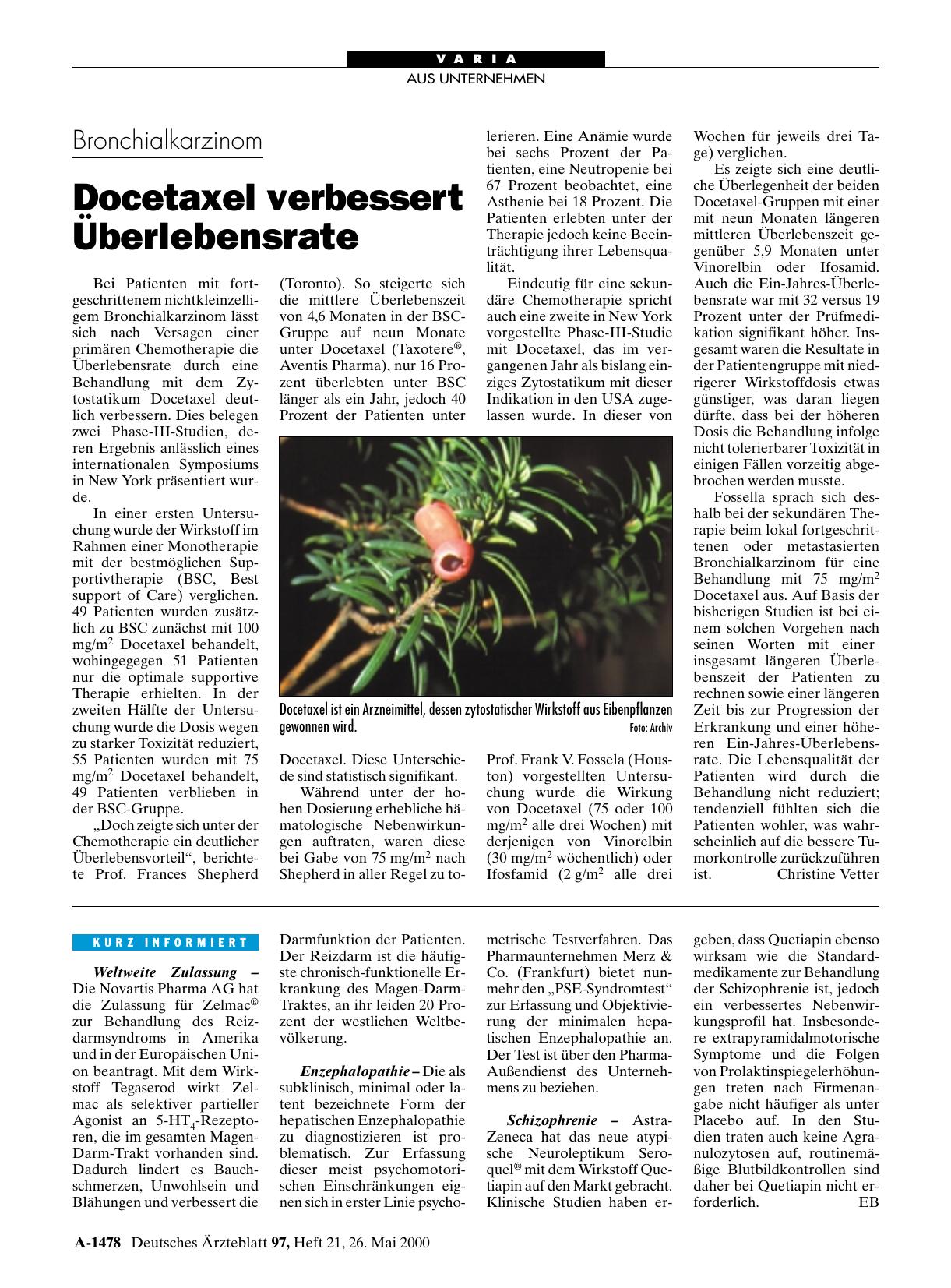 Vorschauseite 1: Weltweite Zulassung