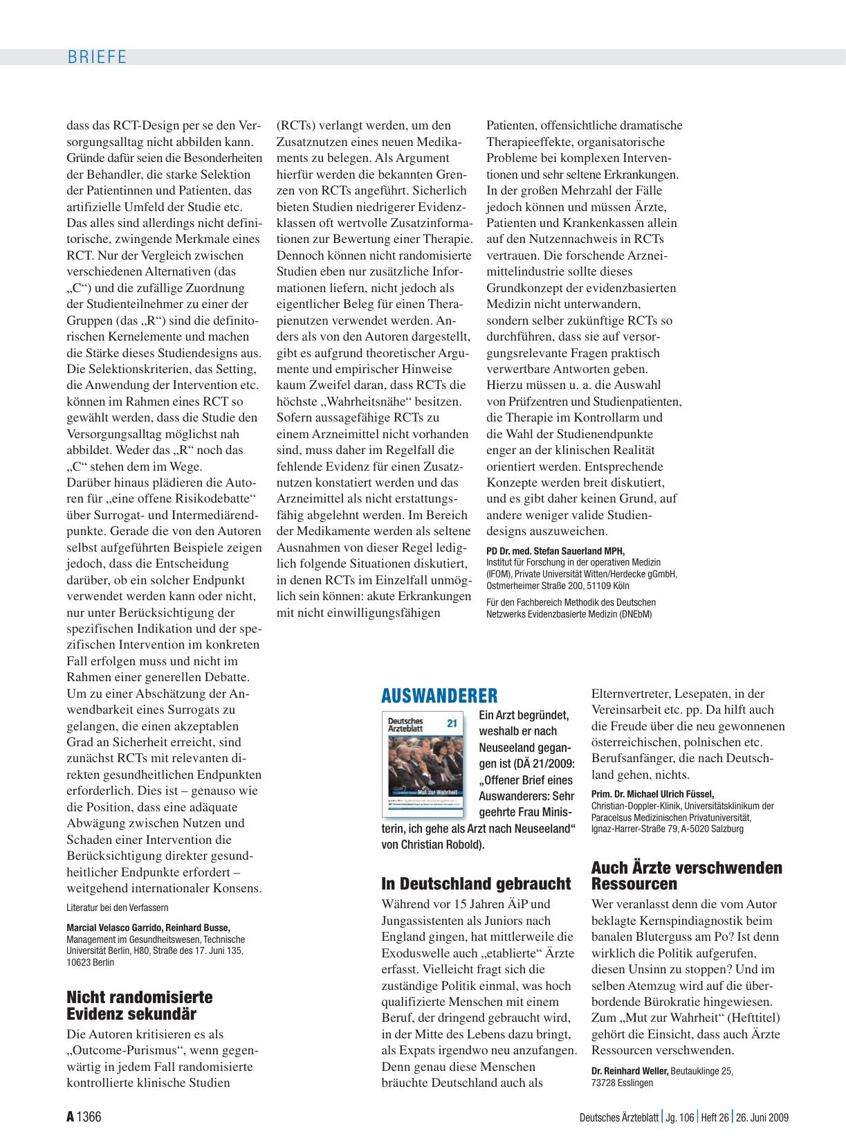 Vorschauseite 1: Auswanderer: Auch Ärzte verschwenden Ressourcen
