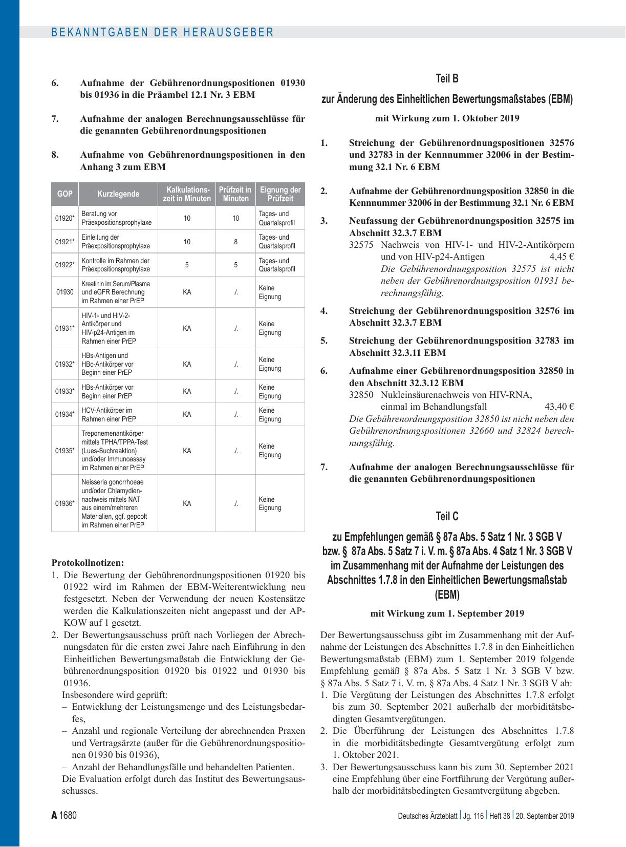 Vorschauseite 4: Beschluss des Bewertungsausschusses nach § 87 Abs. 1 Satz 1 SGB V in seiner 441. Sitzung am 14. August 2019 zu Empfehlungen zur Vereinbarung von Veränderungen der Morbiditätsstruk…