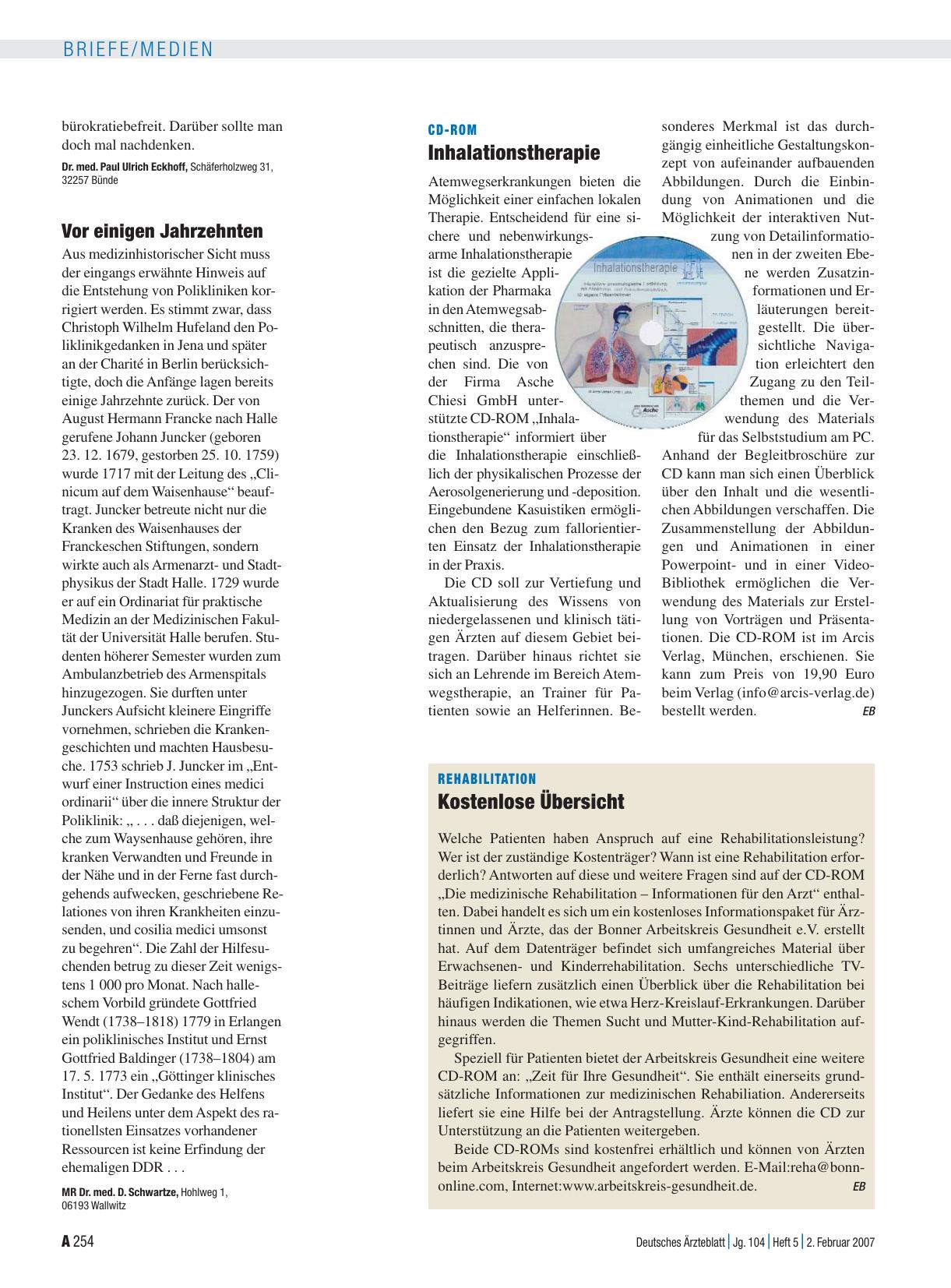 Vorschauseite 1: Rehabilitation: Kostenlose Übersicht