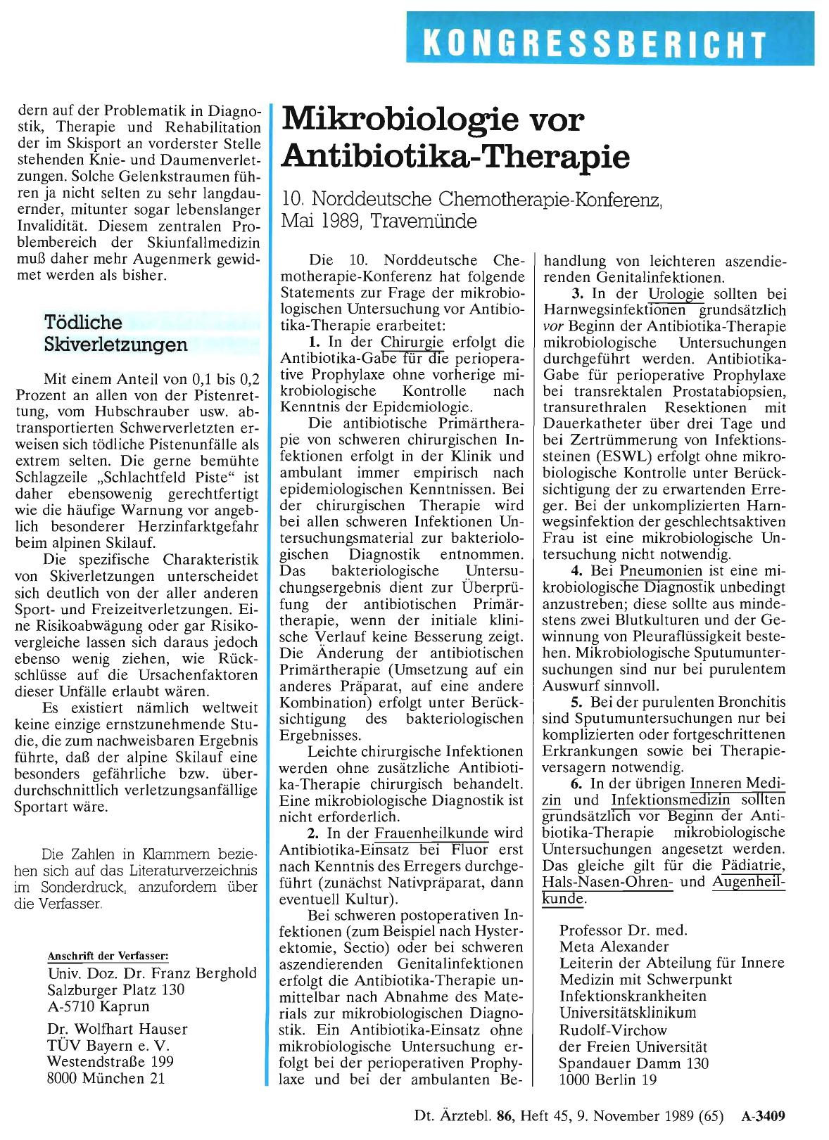 Vorschauseite 1: Mikrobiologie vor Antibiotika-Therapie