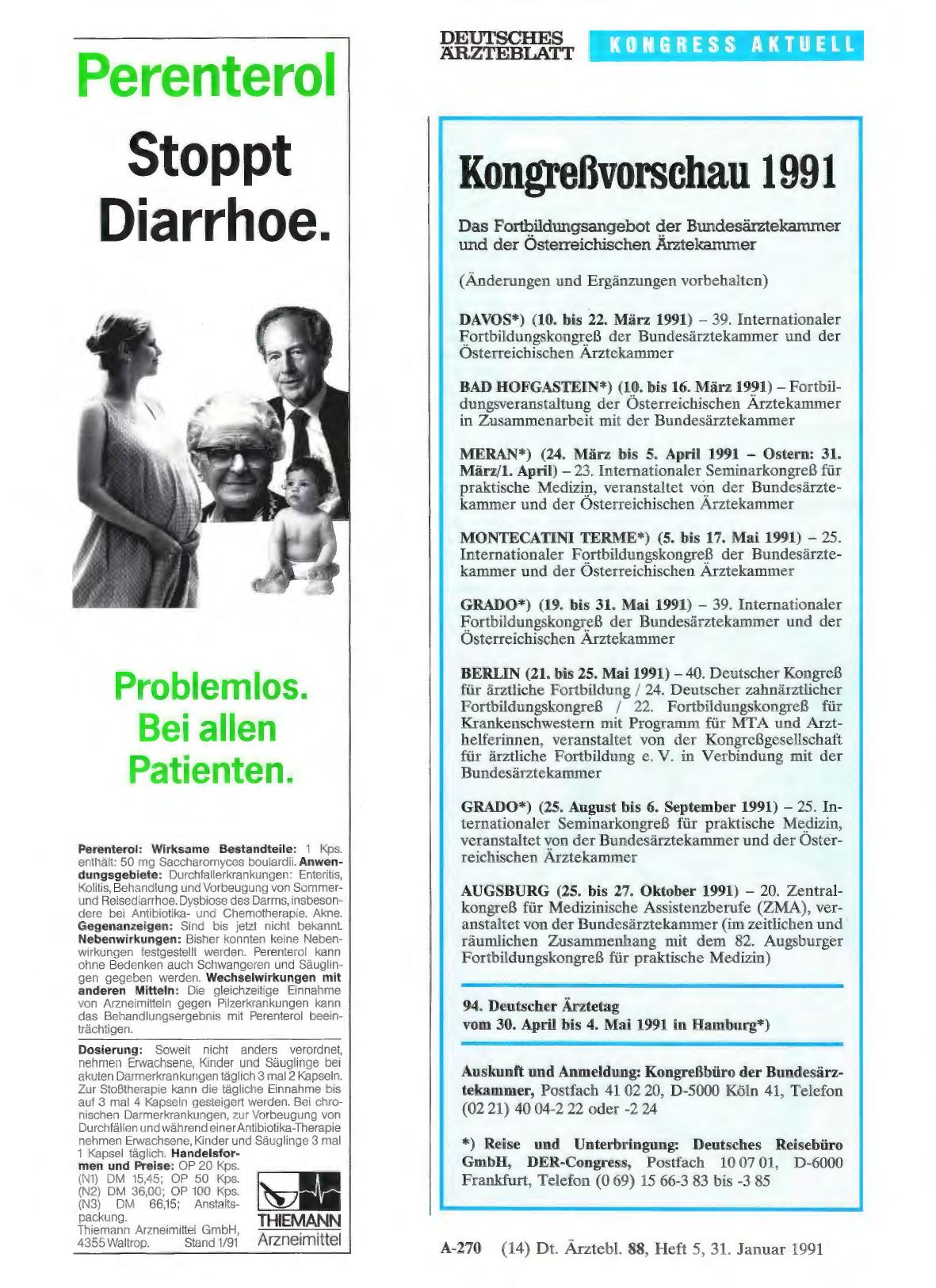 Vorschauseite 1: Kongreßvorschau 1991