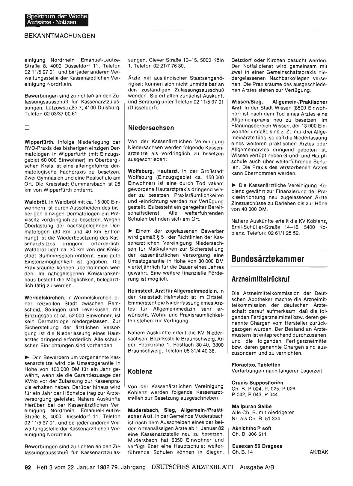 Vorschauseite 1: Bundesärztekammer