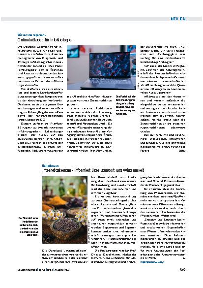 Vorschauseite 1: Wissensmanagement: Onlineleitfaden für Infektiologie