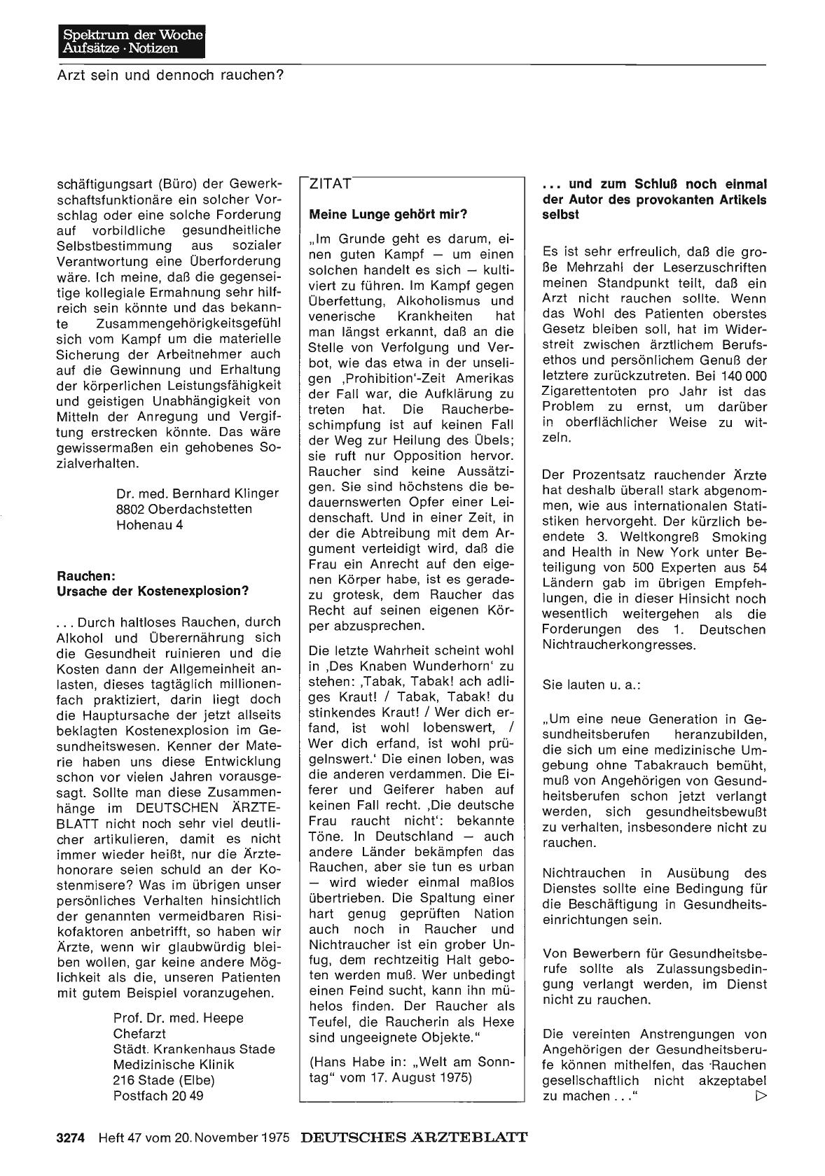 Vorschauseite 1: Arzt sein und dennoch rauchen? : Rauchen: Ursache der Kostenexplosion?