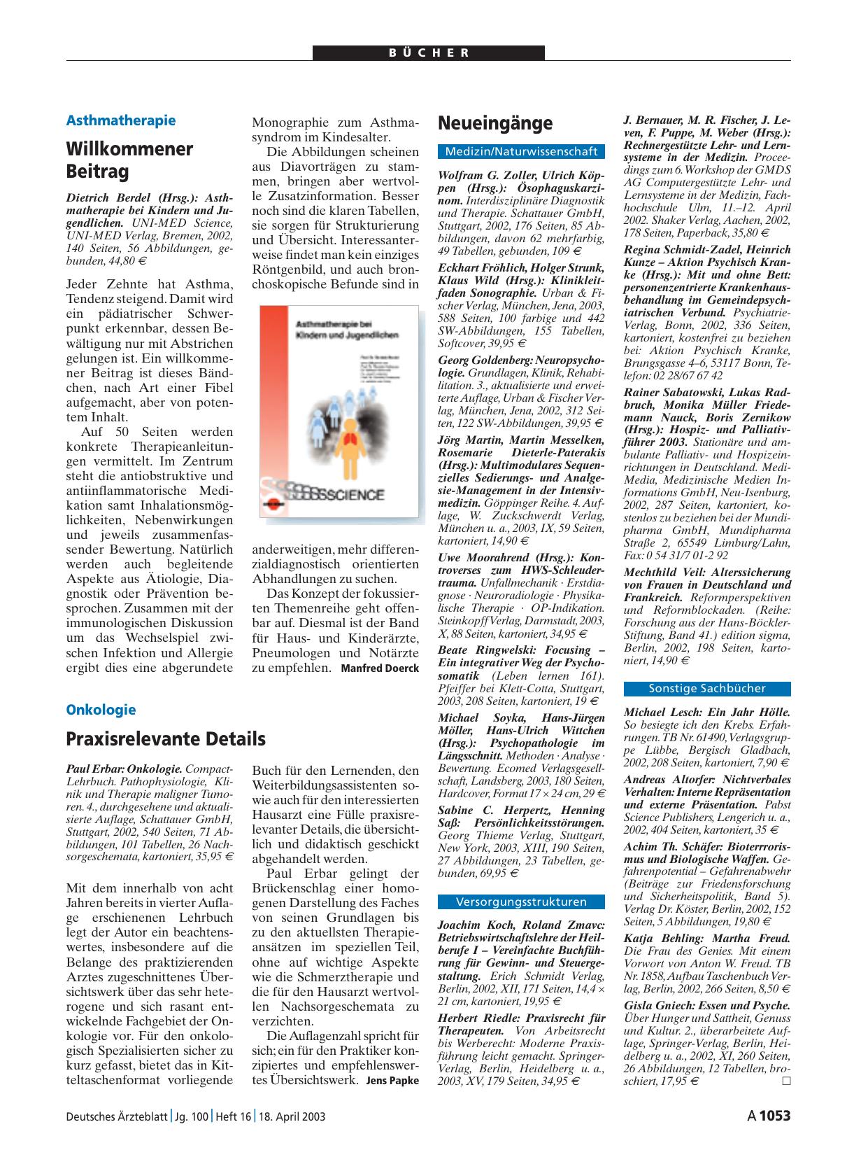 Vorschauseite 1: Pathophysiologie, Klinik und Therapie maligner Tumoren
