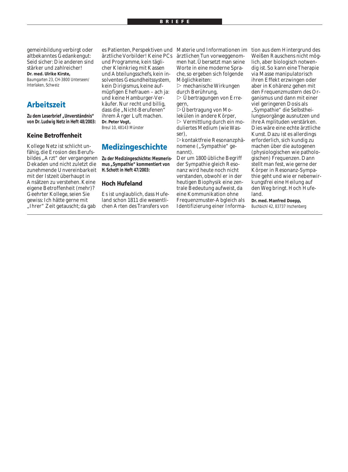 Vorschauseite 1: Arbeitszeit: Keine Betroffenheit