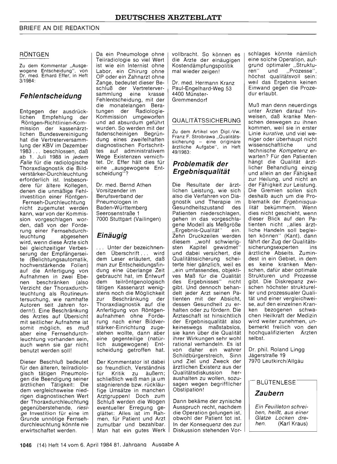 Vorschauseite 1: QUALITÄTSSICHERUNG: Problematik der Ergebnisqualität