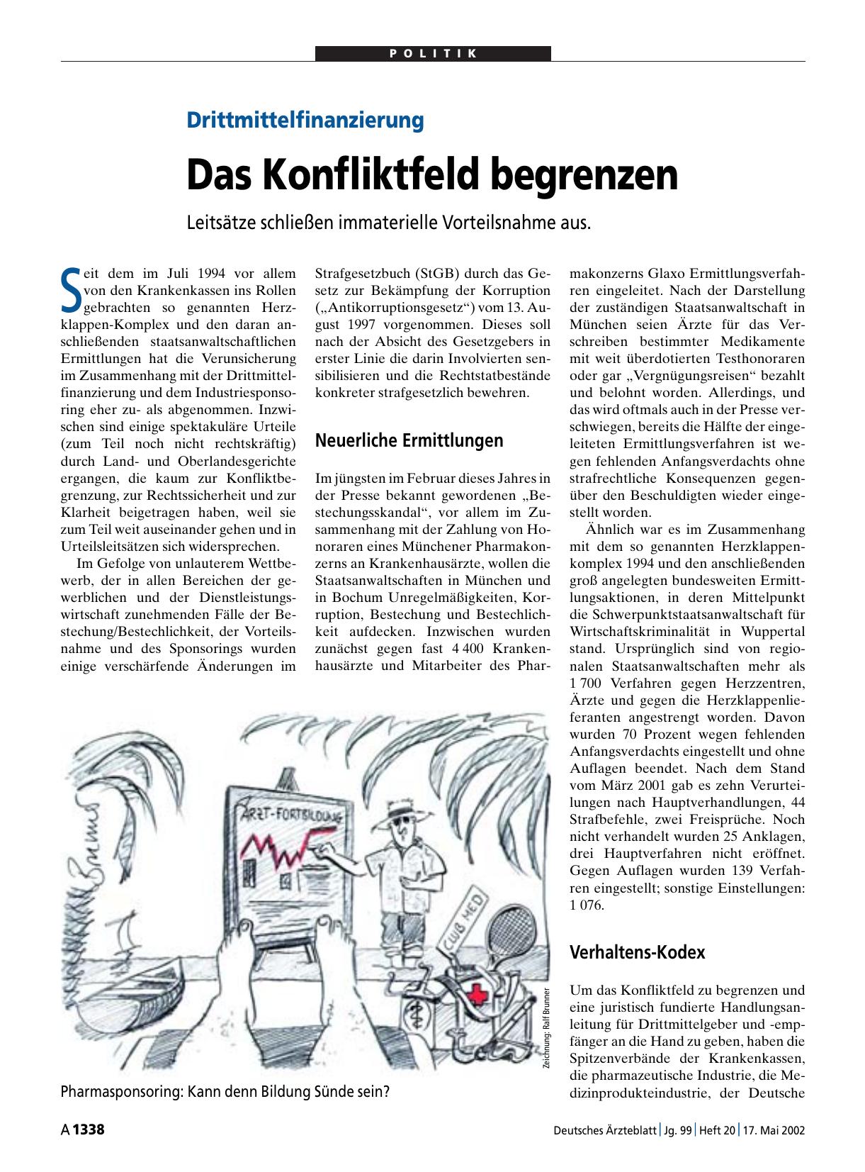 Vorschauseite 1: Drittmittelfinanzierung: Das Konfliktfeld begrenzen