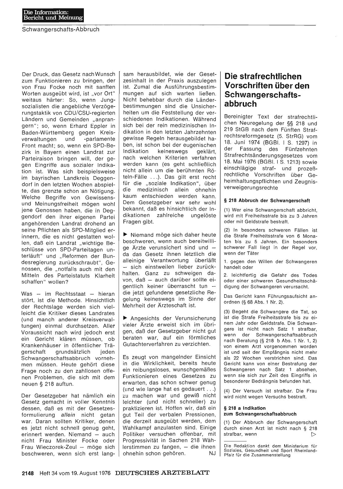 Vorschauseite 1: Die strafrechtlichen Vorschriften über den Schwangerschaftsabbruch