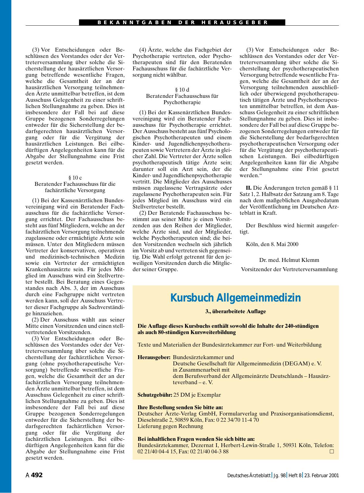 Vorschauseite 1: Kursbuch Allgemeinmedizin, 3. überarbeitete Auflage