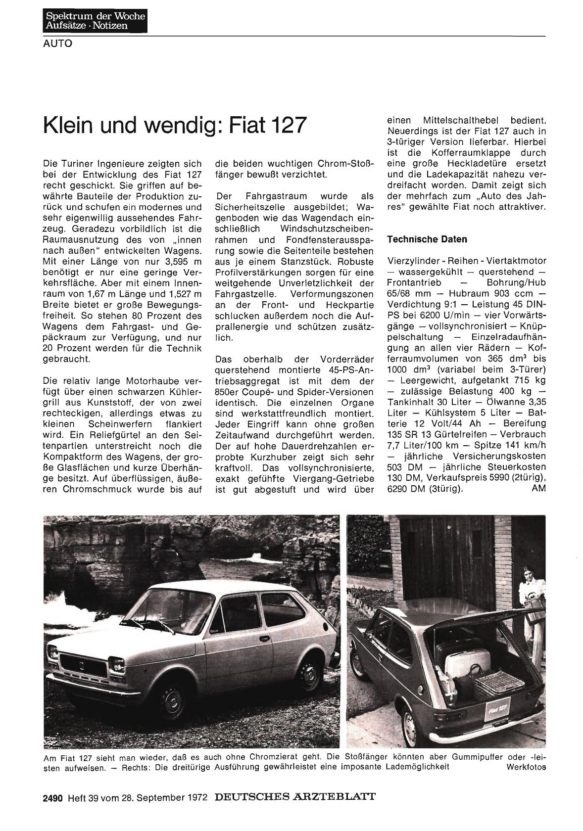 Vorschauseite 1: Klein und wendig: Fiat 127