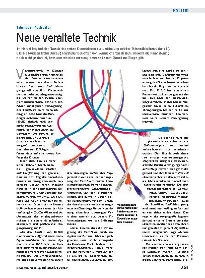 Vorschauseite 1: Telematikinfrastruktur: Neue veraltete Technik