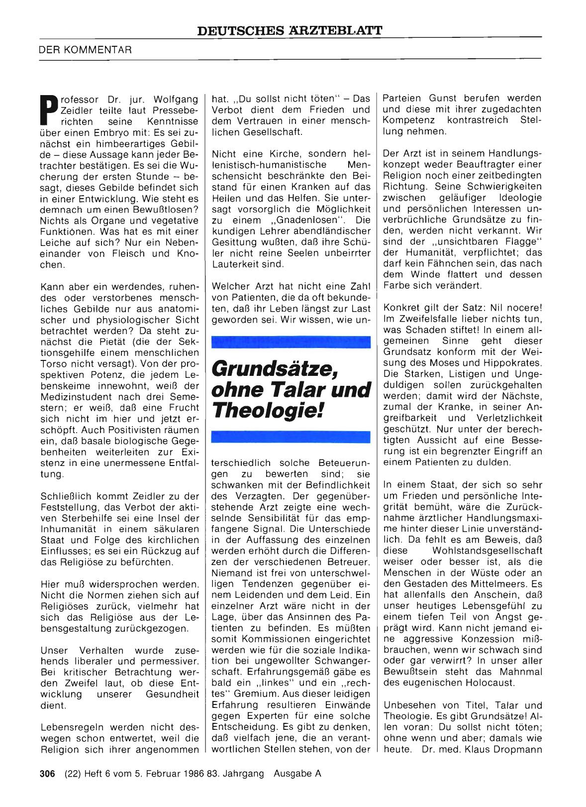 Vorschauseite 1: Grundsätze, ohne Talar und Theologie!