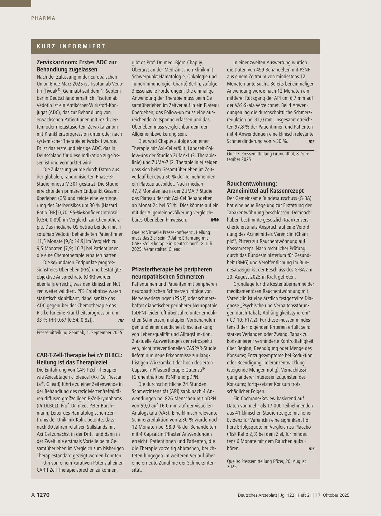 Vorschauseite 1: Kurz informiert