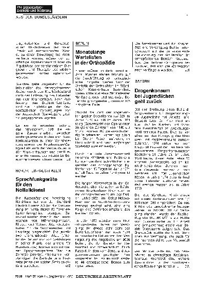 Vorschauseite 1: NORDRHEIN-WESTFALEN: Sprechfunkgeräte für den Notfalldienst