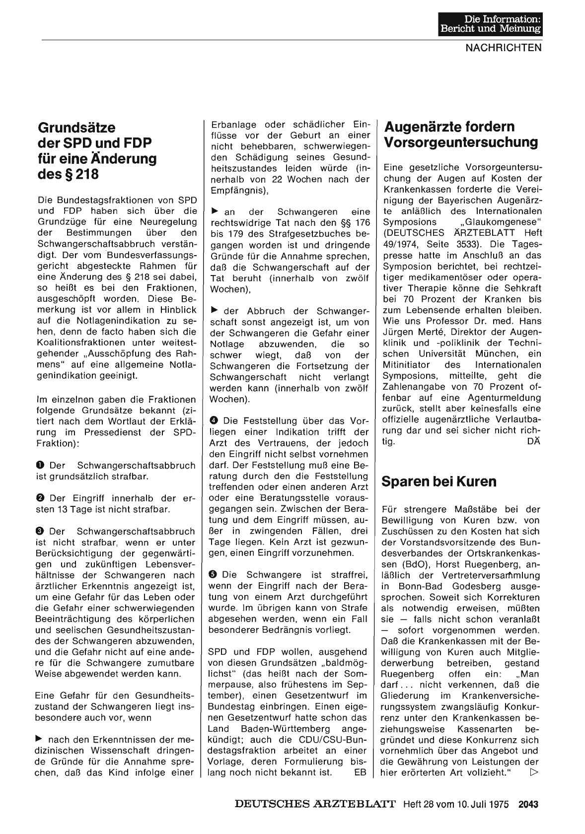 Vorschauseite 1: Sparen bei Kuren